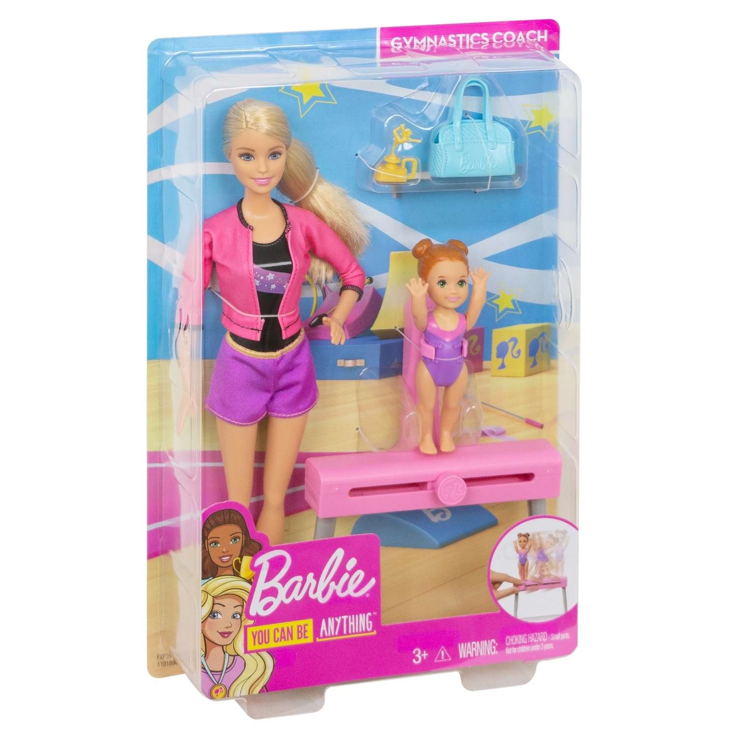 Набор игровой Barbie Спортивная карьера Барби-тренер по гимнастике FXP39 FXP37 - фото 3