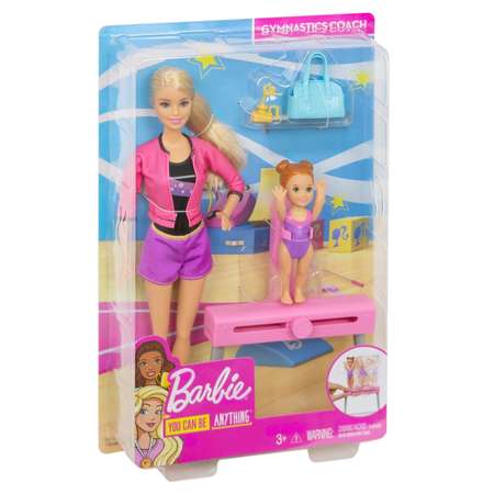 Набор игровой Barbie Спортивная карьера Барби-тренер по гимнастике FXP39