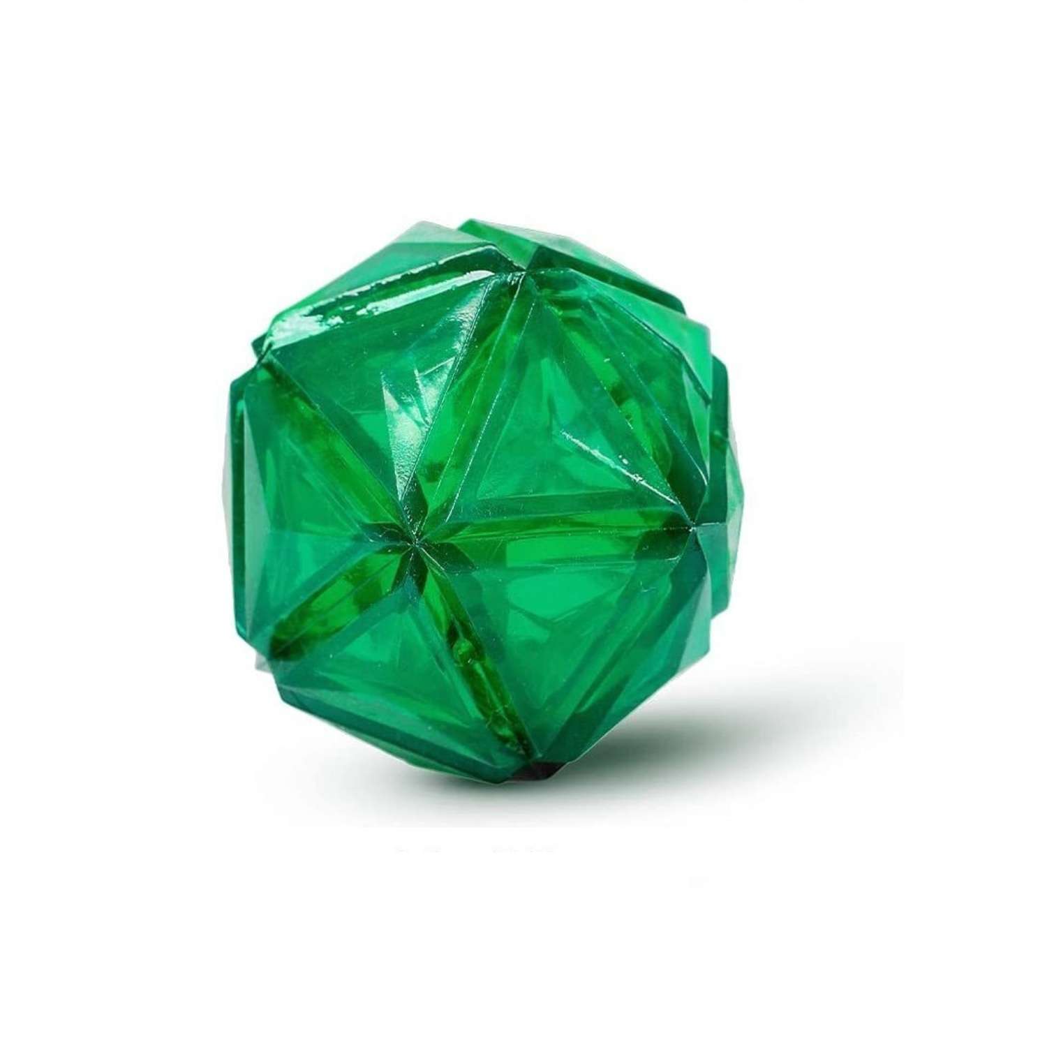 Игрушка для собак ZDK светящийся мяч Алмаз зеленый с пищалкой ZooWell - фото 1