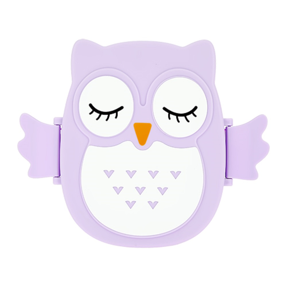 Ланч-бокс FUN Owl violet 16 см - фото 1