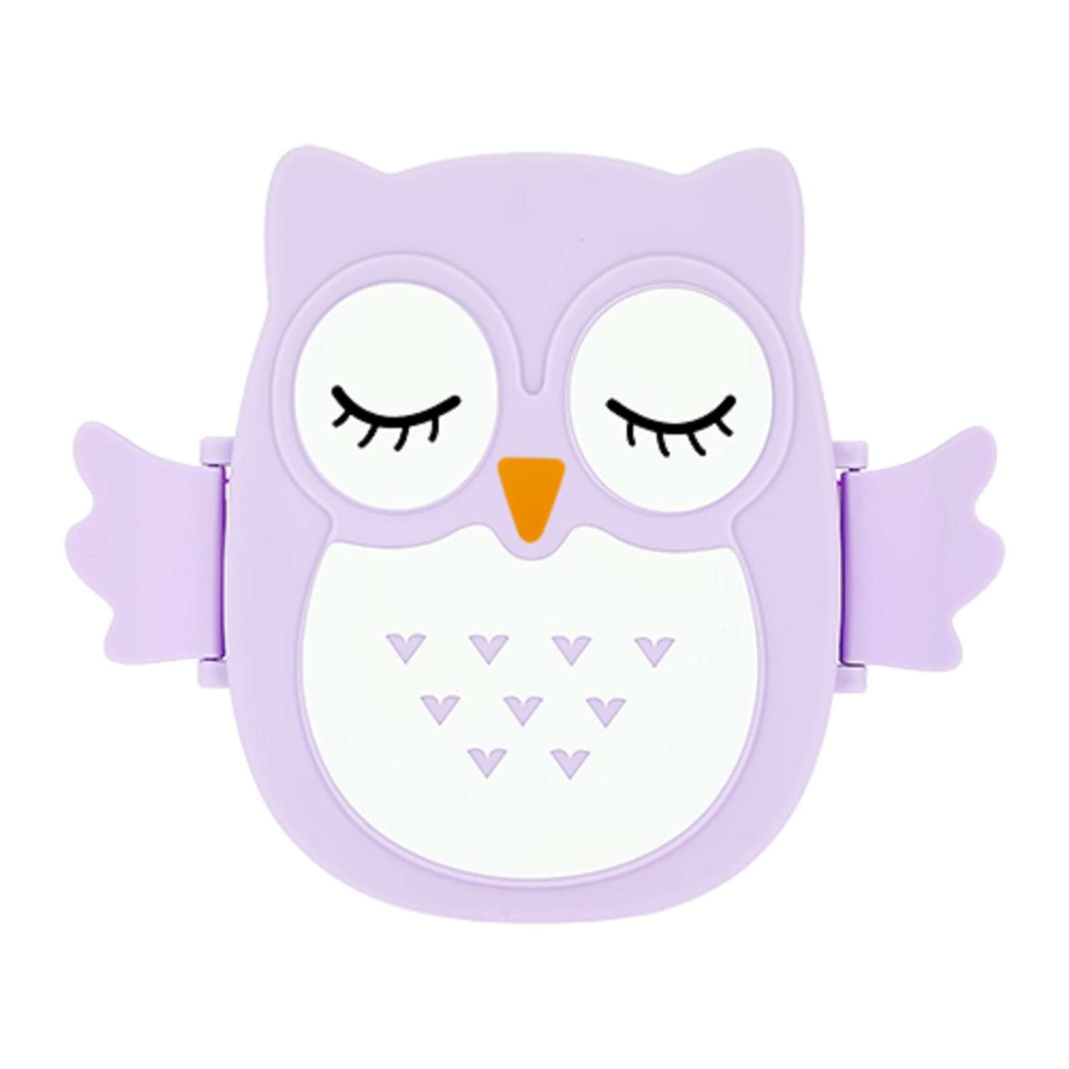 Ланч-бокс FUN Owl violet 16 см - фото 1