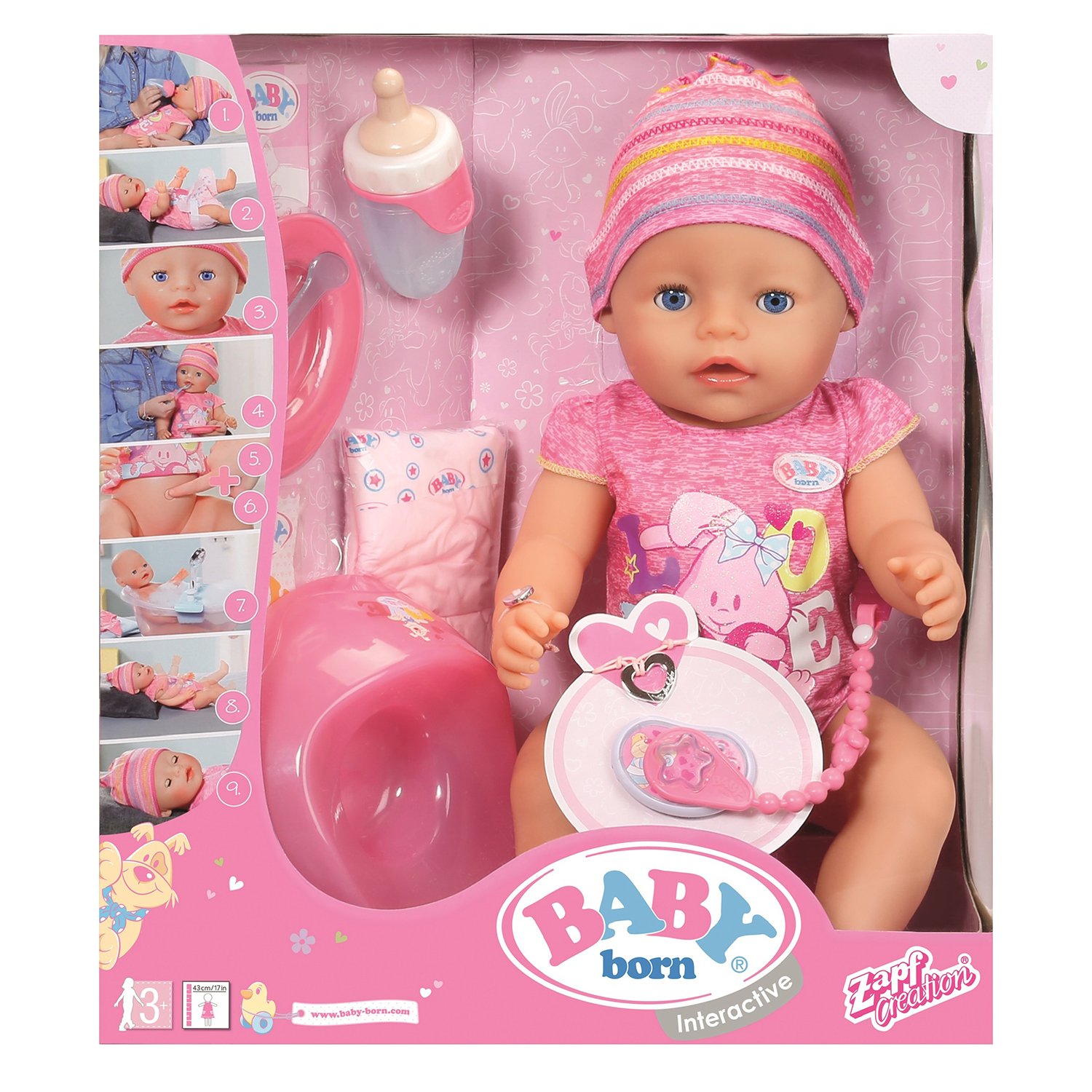 Кукла Zapf Creation Baby born интерактивная 823-163 купить по цене 3179 ₽ в  интернет-магазине Детский мир