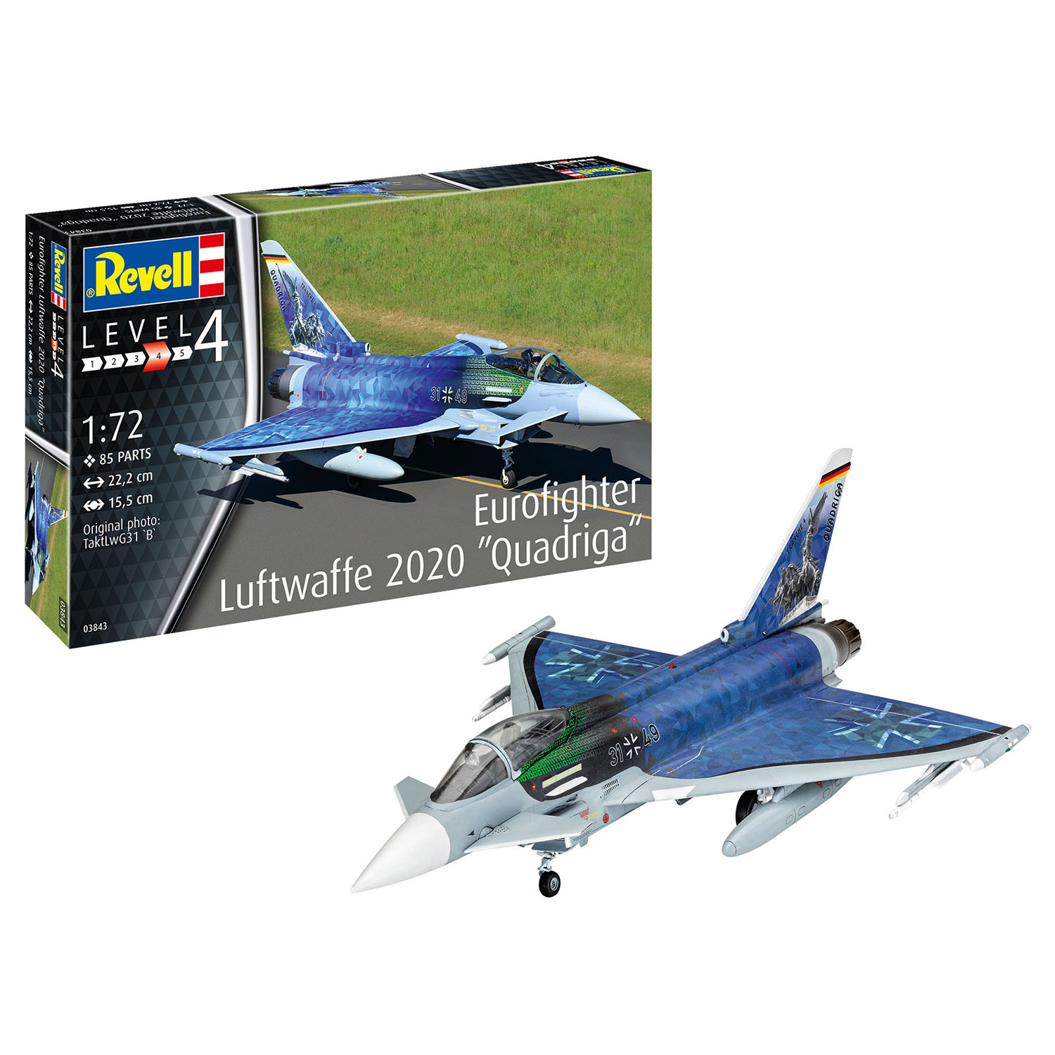 Модель для сборки Revell Истребитель Eurofighter Luftwaffe 2020 Quadriga 03843 - фото 4