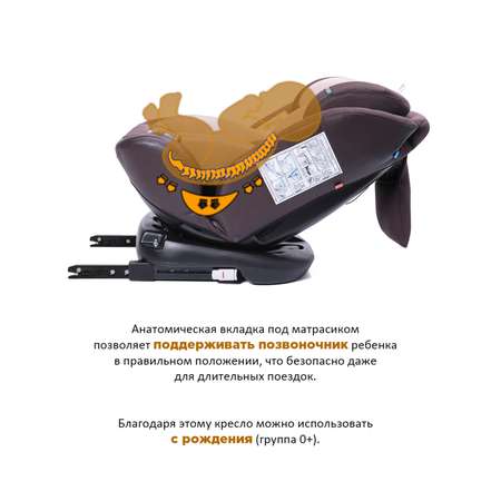 Автокресло BabyCare Shelter isofix коричневый