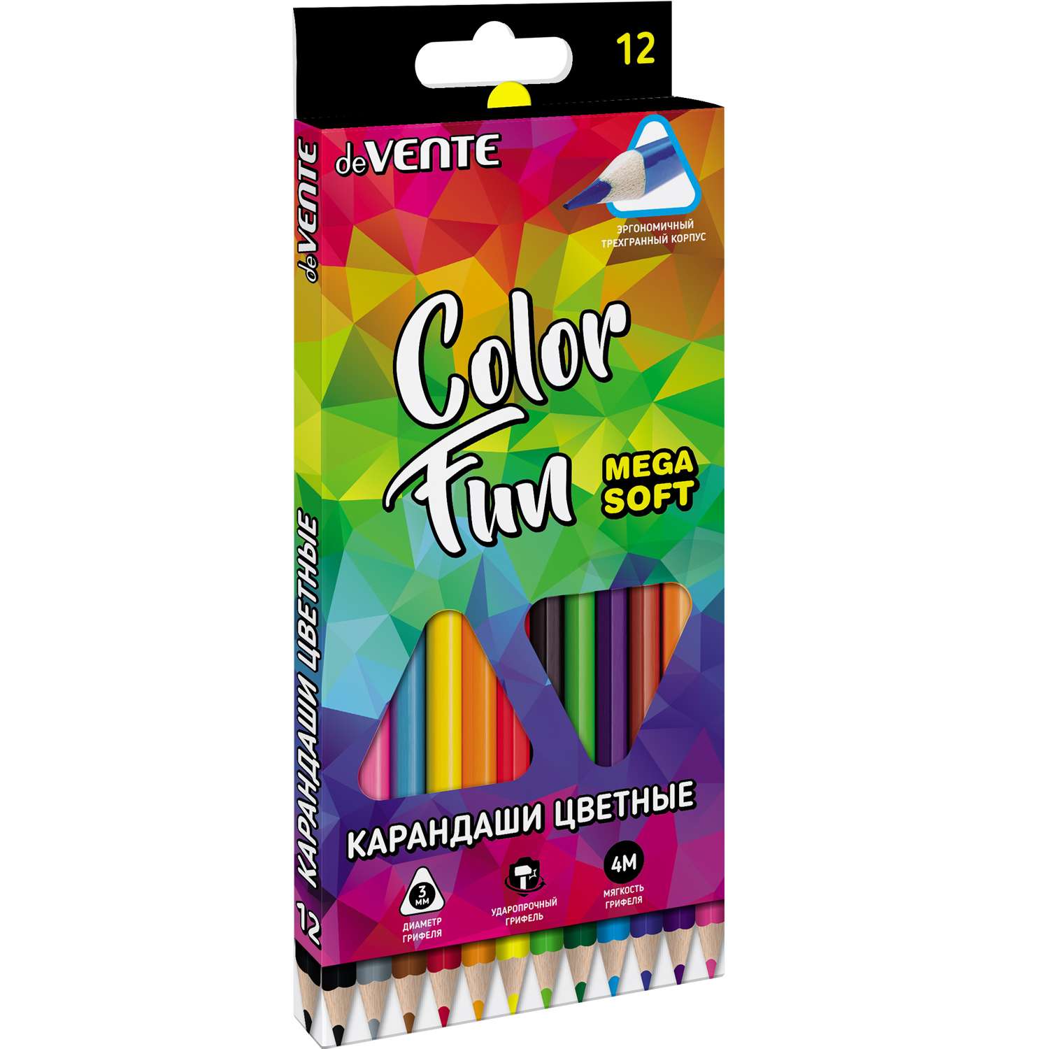 Набор карандашей deVENTE Color Fun. 12 цветов - фото 1