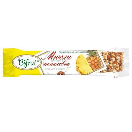 Батончик Bifrut мюсли на фруктозе ананас 30г