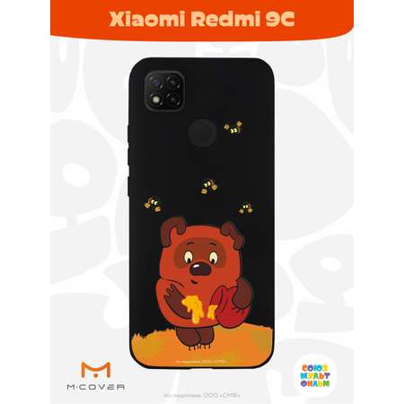 Силиконовый чехол Mcover для смартфона Xiaomi Redmi 9C Союзмультфильм Медвежонок и мед