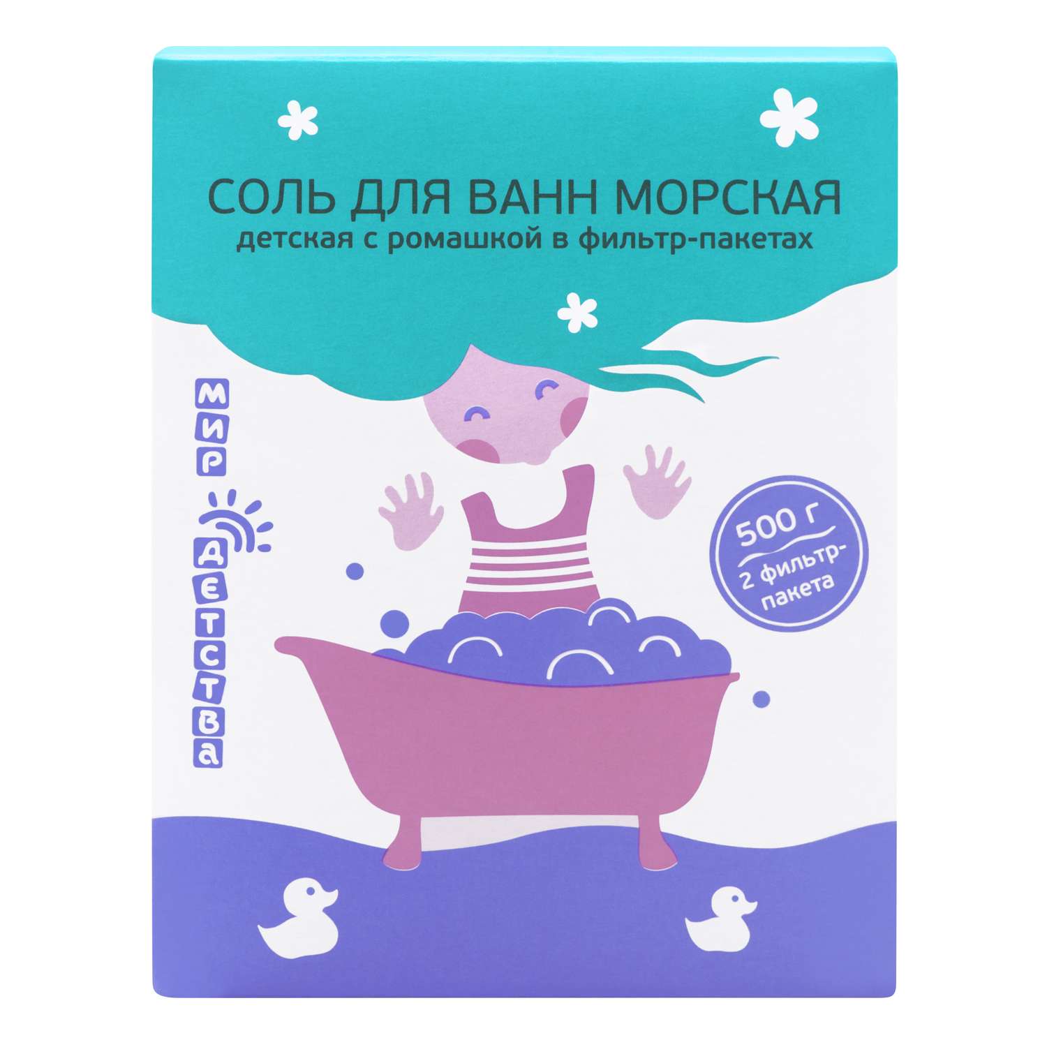 Соль детская Мир Детства для ванны ромашка - фото 2