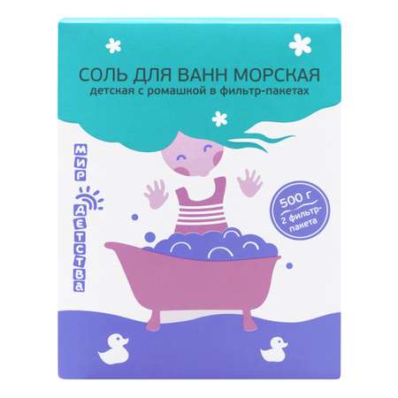 Соль детская Мир Детства для ванны ромашка