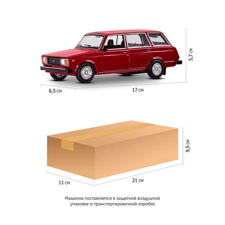 Автомобиль АВТОпанорама ВАЗ 1:24 без механизмов красный