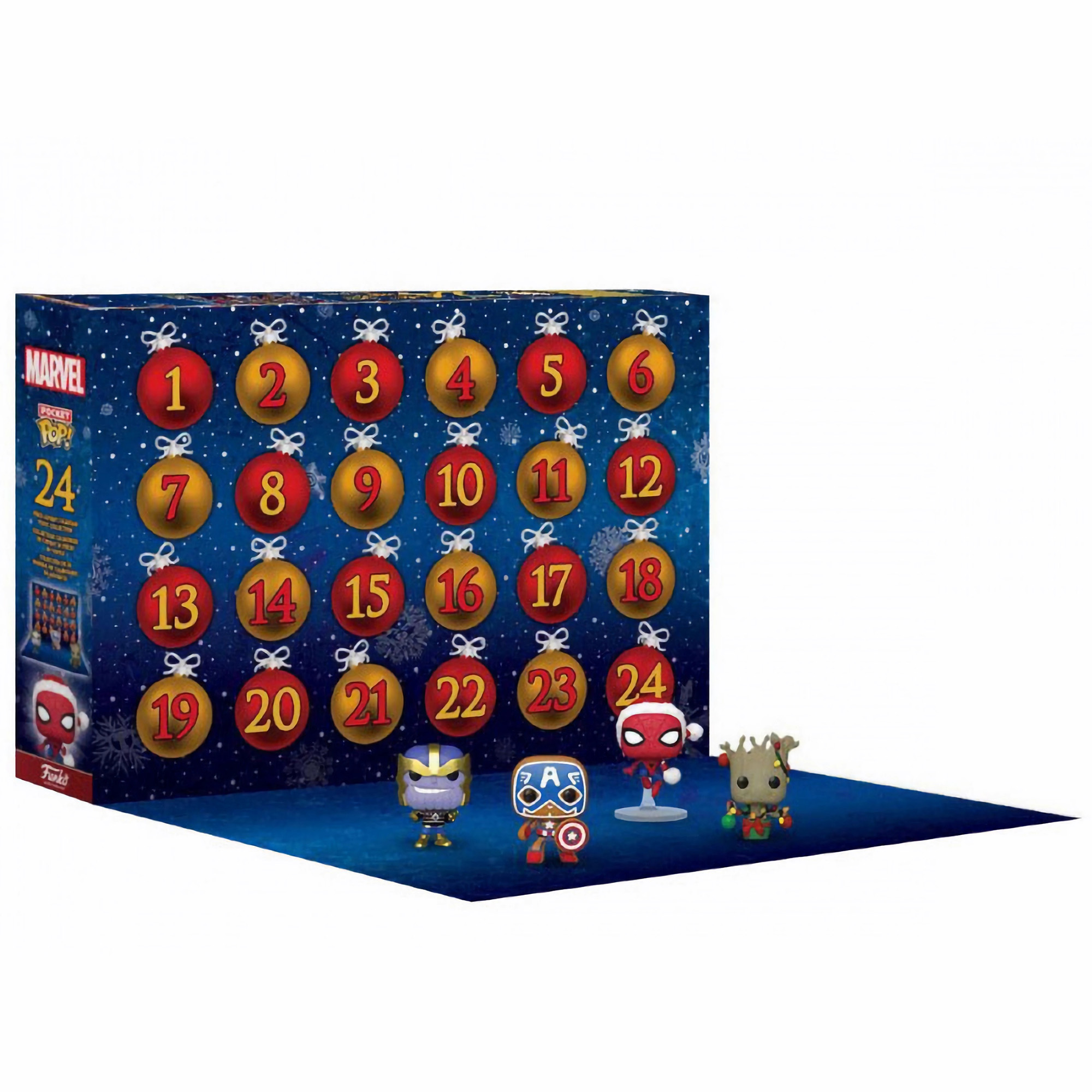 Подарочный набор Funko POP! Адвент календарь Advent Calendar Marvel с  фигурками из вселенной Marvel купить по цене 14399 ₽ в интернет-магазине  Детский мир