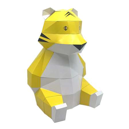 Сборная модель intellectico картонный полигональная фигурка Тигр