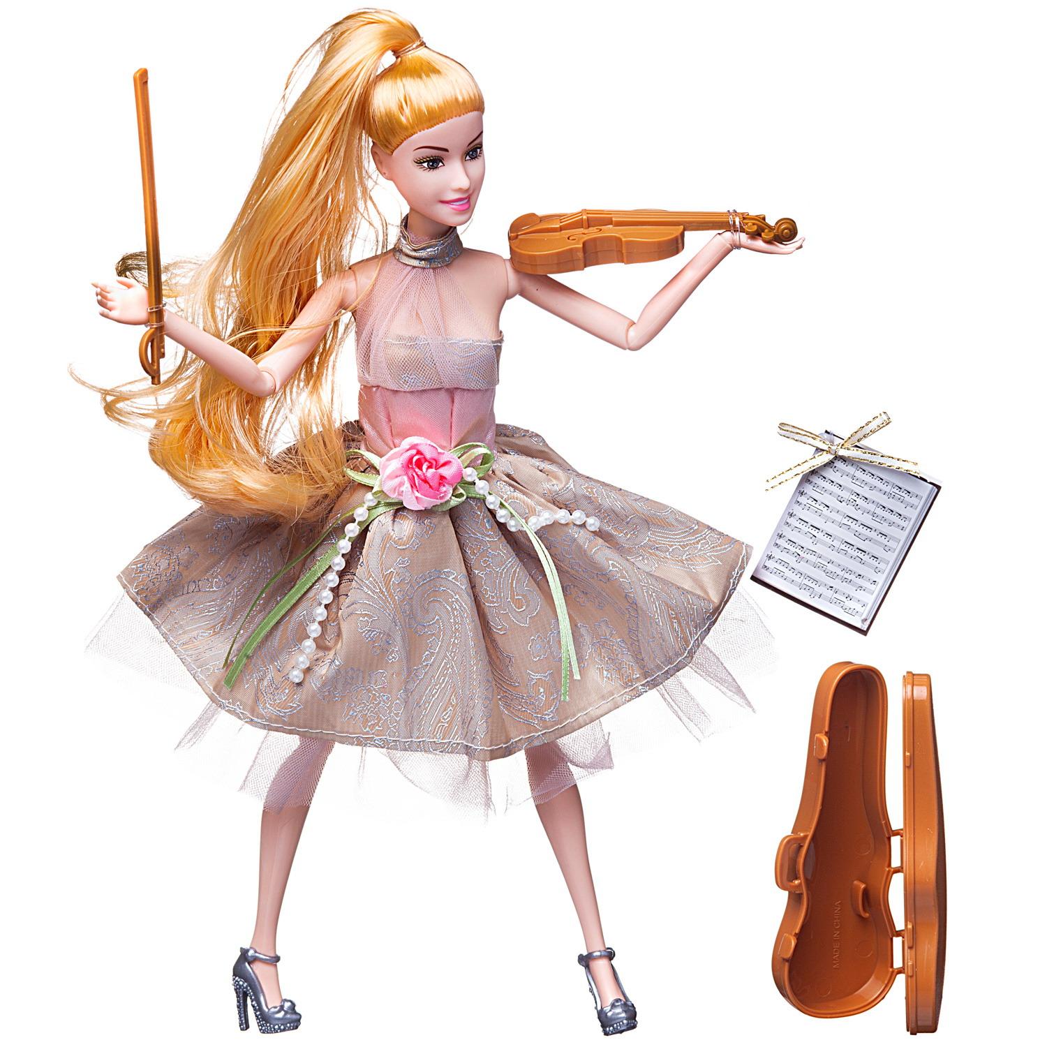 Кукла Atinil Junfa Цветочная гармония Блондинка в наборе со скрипкой WJ-22279/блондинка - фото 4