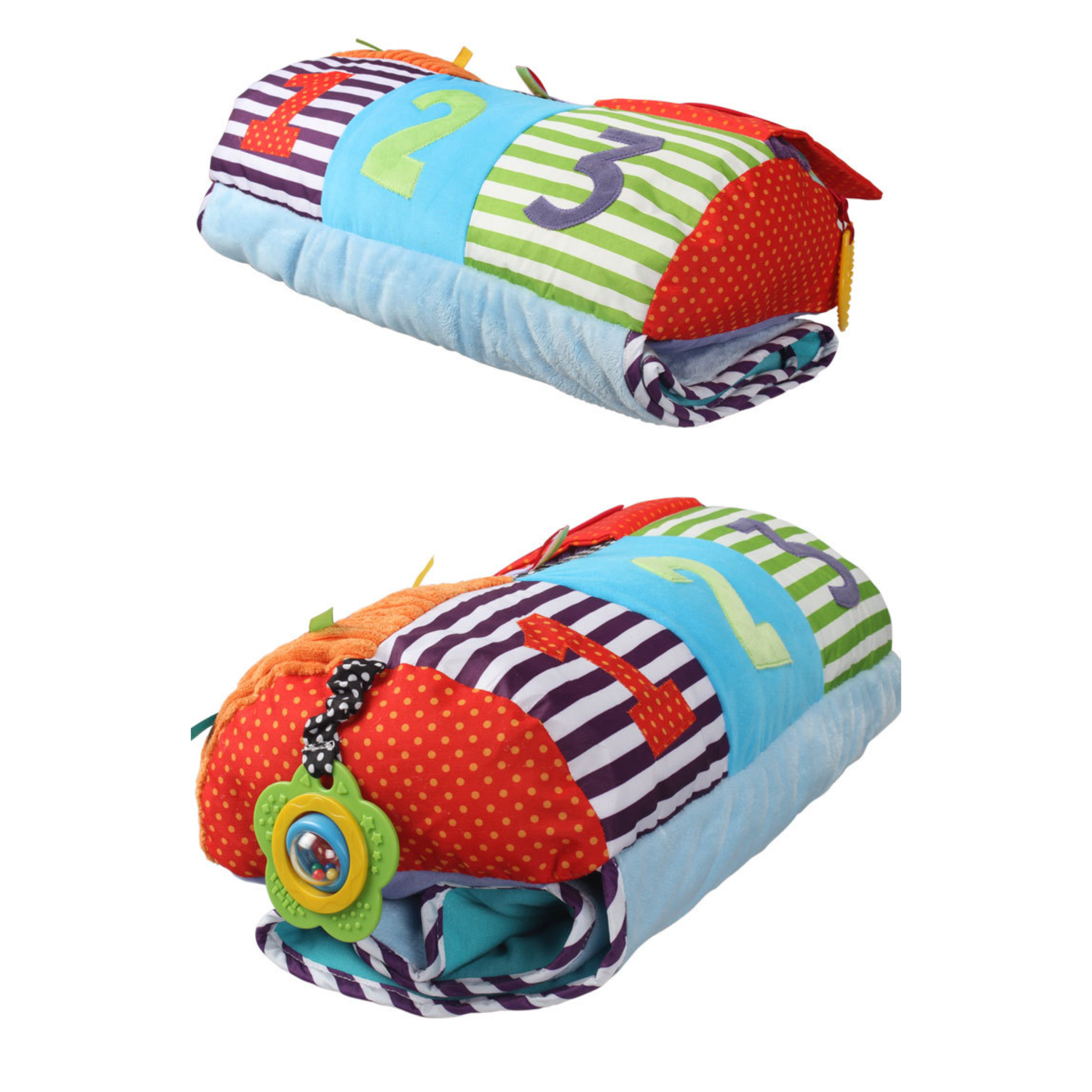 Развивающий коврик подушка SHARKTOYS для ползания с игрушками - фото 5