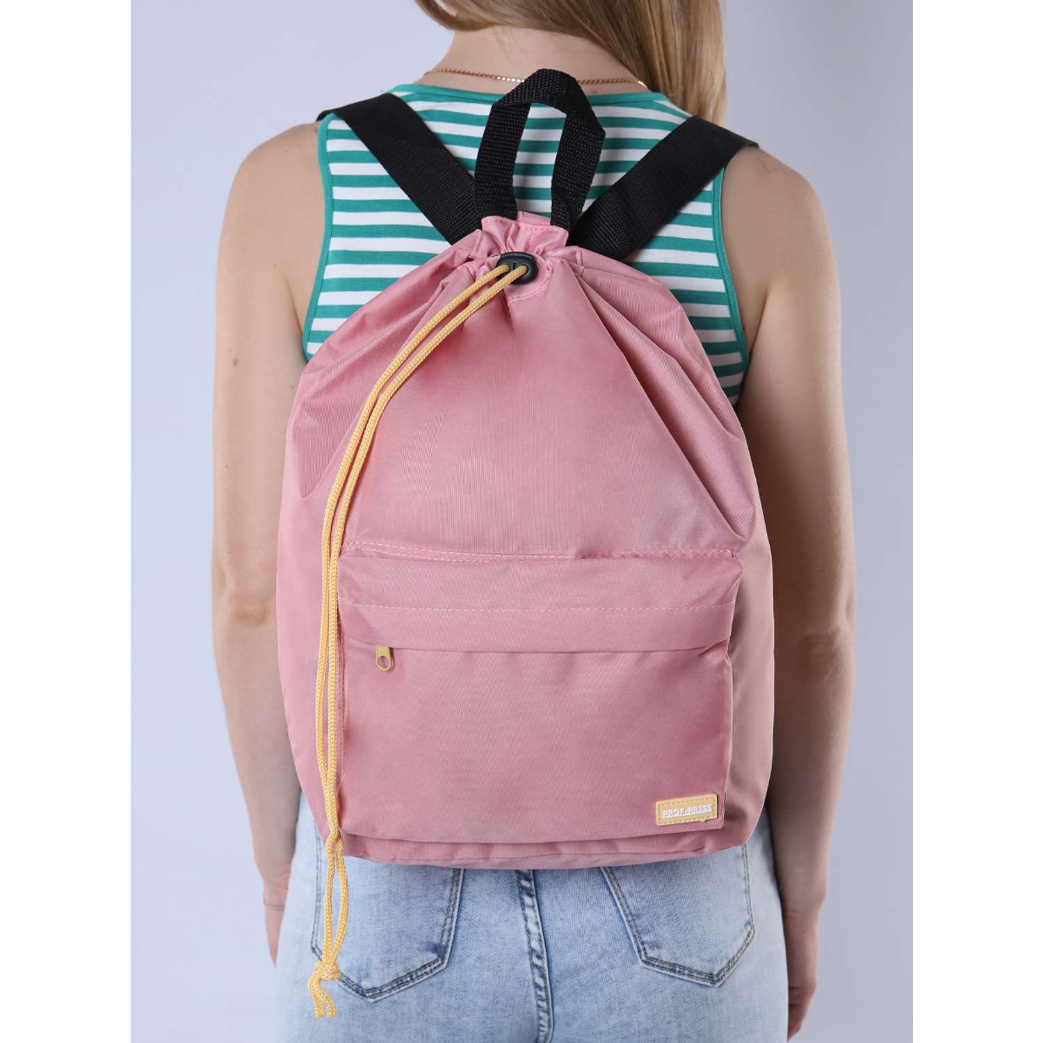 Рюкзак на шнурке Проф-Пресс Rose style цвет розовый размер 26x40x17 см - фото 12