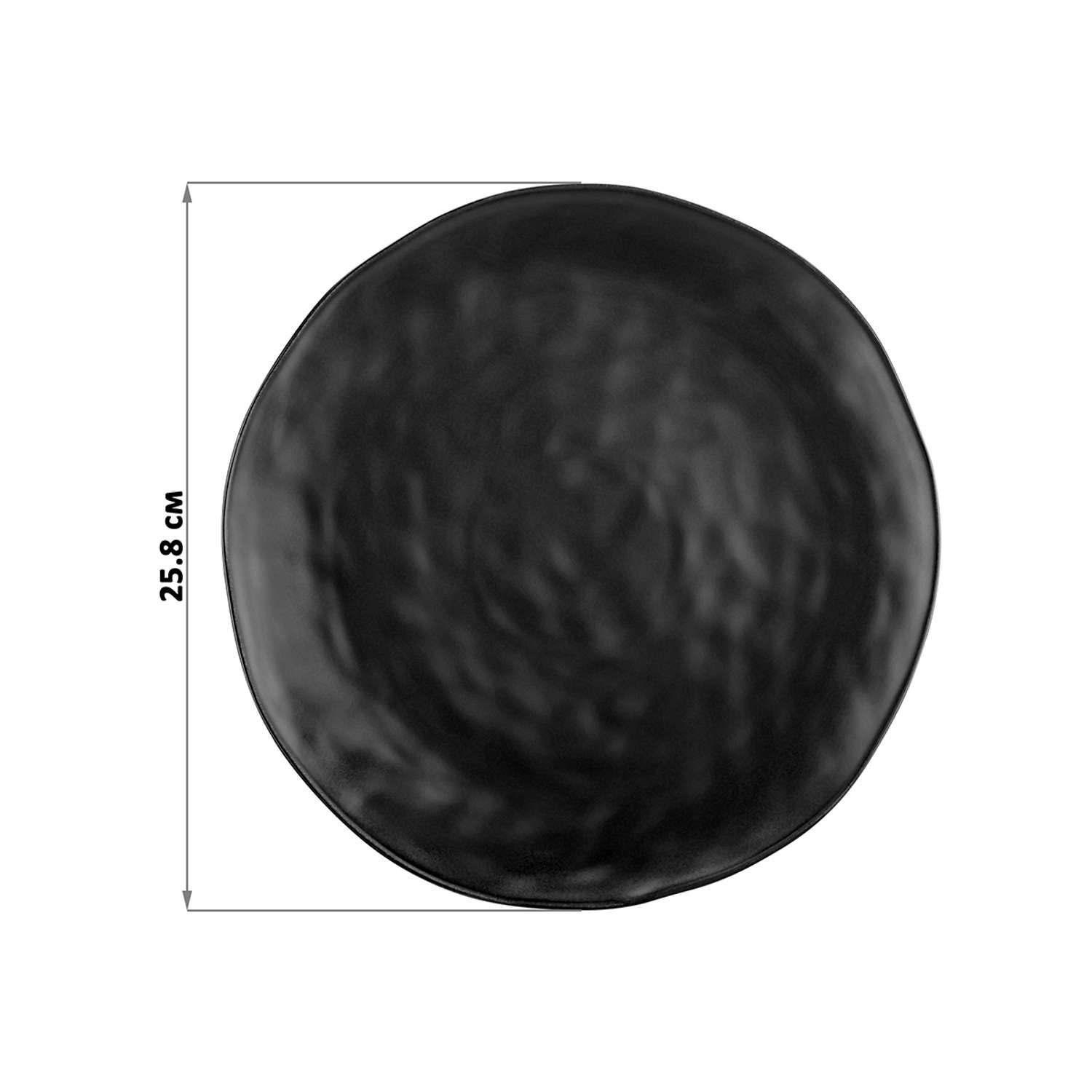 Набор тарелок Elan Gallery 2 шт 25.8х25.8х2 см Консонанс белая и черная матовая - фото 3