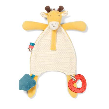 Игрушка Babyono для малышей комфортер с прорезывателем и ленточкой для пустышки Жирафик Hank