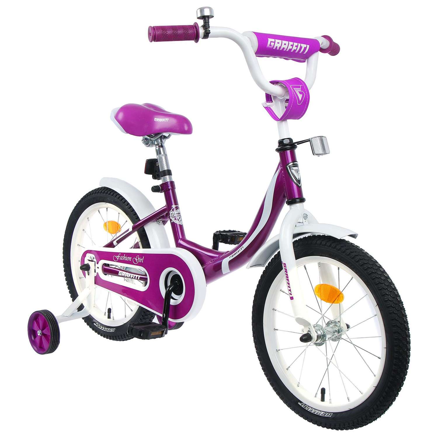 Велосипед GRAFFITI 16 Fashion Girl цвет бордовый - фото 2