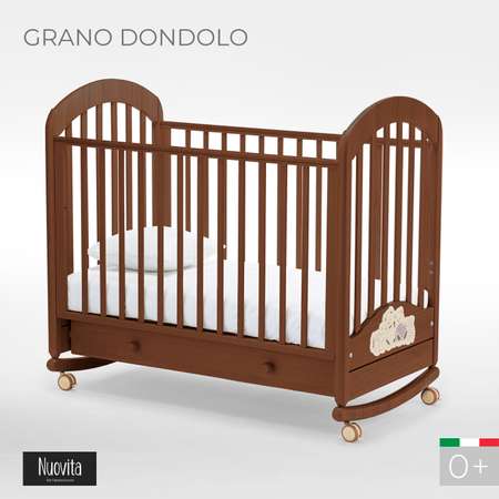 Детская кроватка Nuovita Grano Dondolo прямоугольная, без маятника (темный орех)