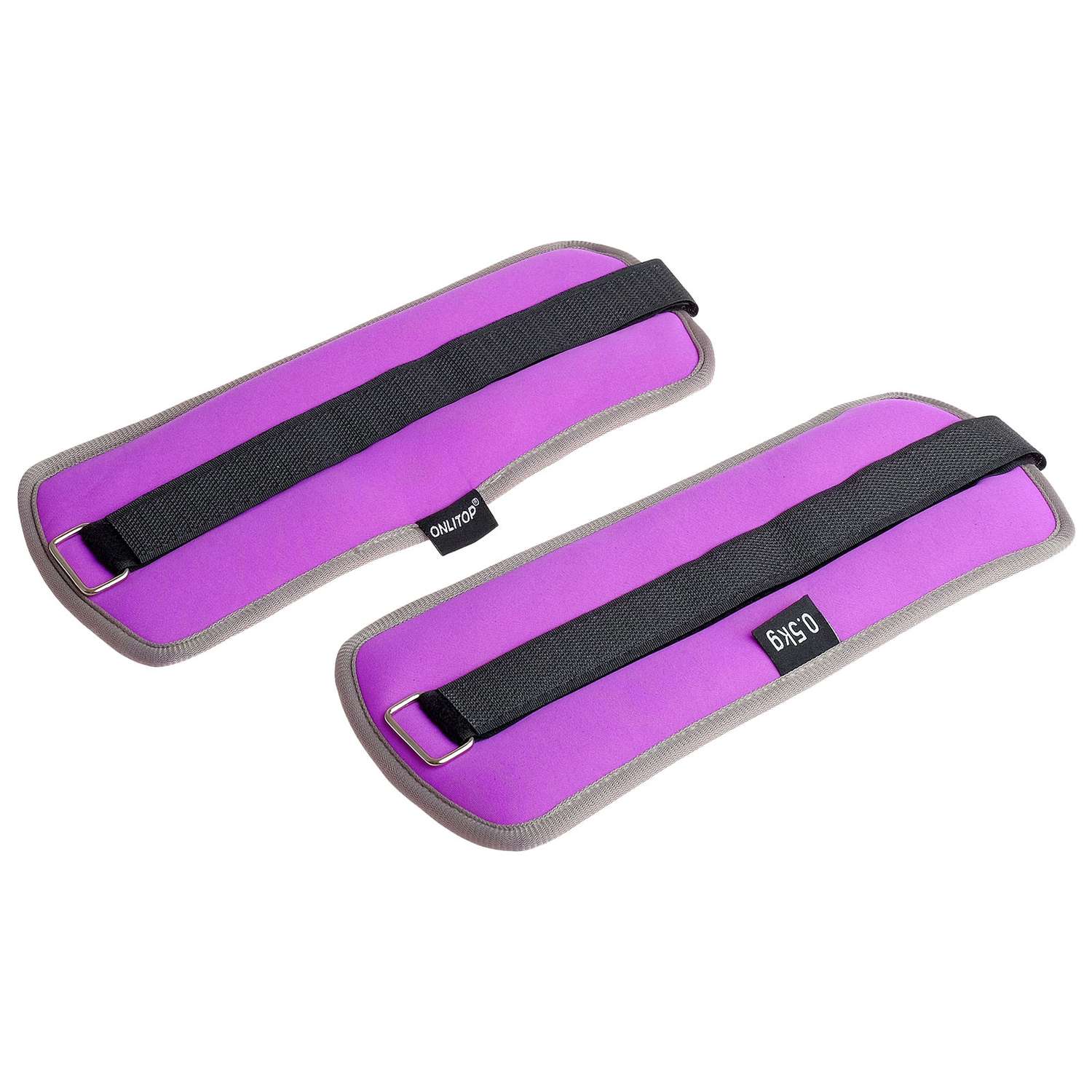 Утяжелитель ONLITOP Неопреновый вес пары 1 кг цвет фиолетовый - фото 2