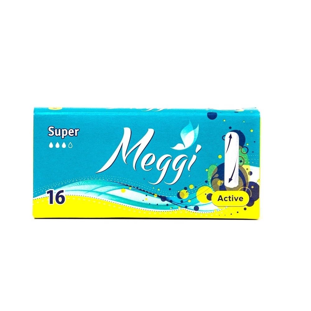 Тампоны женские гигиенические MEGGI Super Active-16 PAL 202 16 шт - фото 1