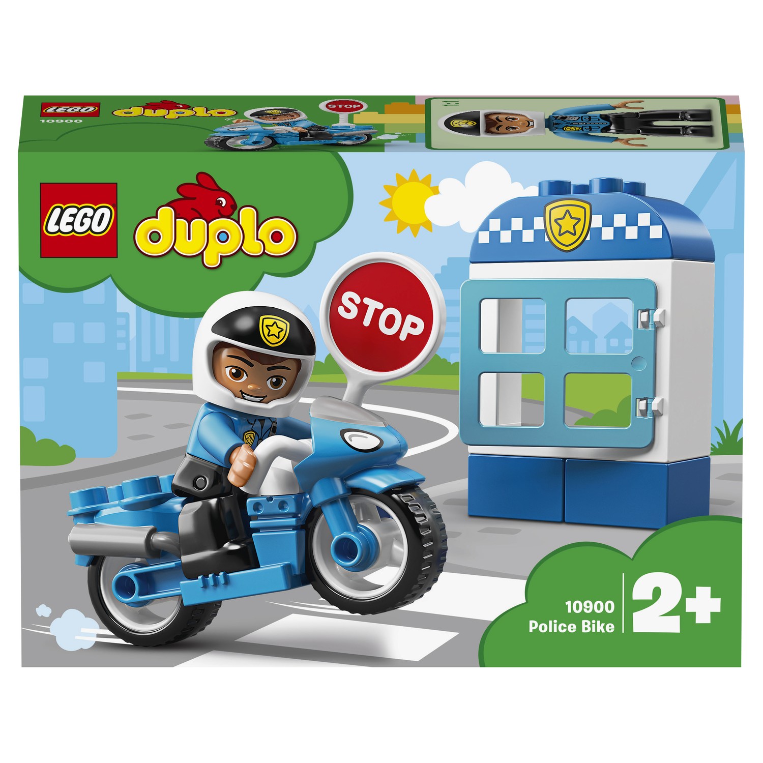 Конструктор LEGO DUPLO Town Полицейский мотоцикл 10900 купить по цене 299 ₽  в интернет-магазине Детский мир