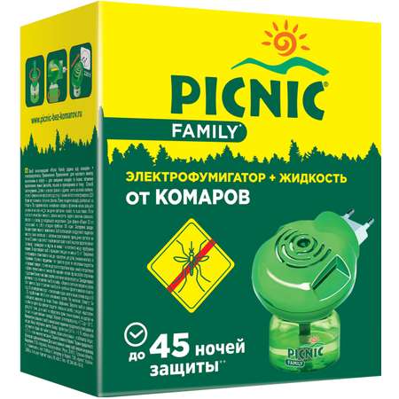 Набор Family Picnic Электрофумигатор+жидкость от комаров 45 ночей 30мл