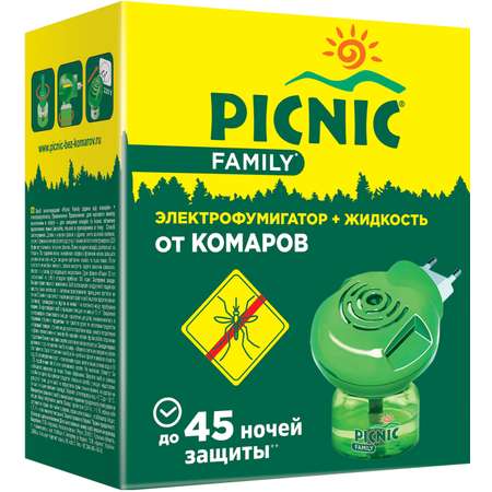 Набор Family PICNIK Электрофумигатор+жидкость от комаров 45 ночей 30мл