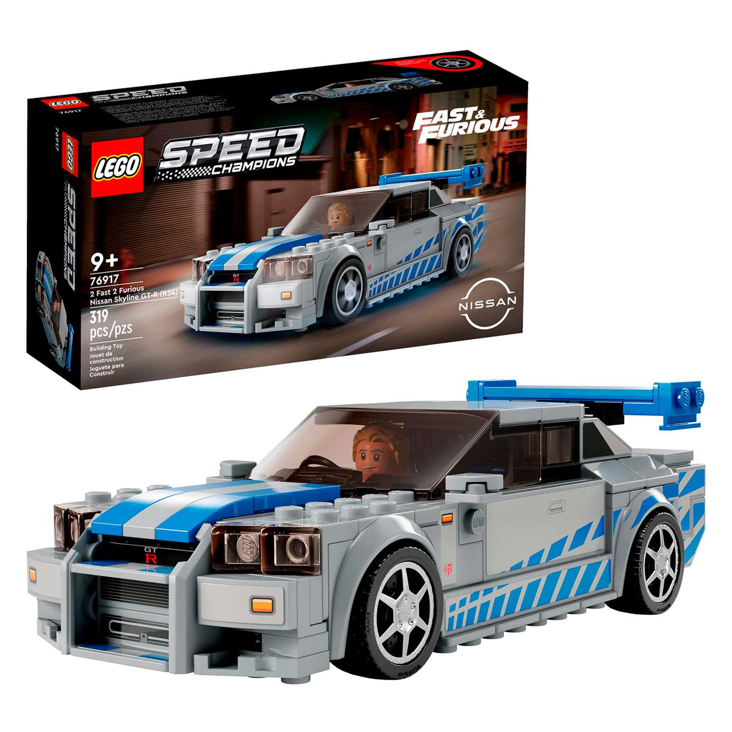 Конструктор детский LEGO Speed Champions Автомобиль Skyline GT-R R34 76917 - фото 1