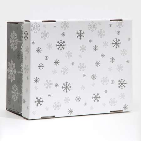 Складная коробка Дарите Счастье «Let it snow». 31.2×25.6×16.1 см
