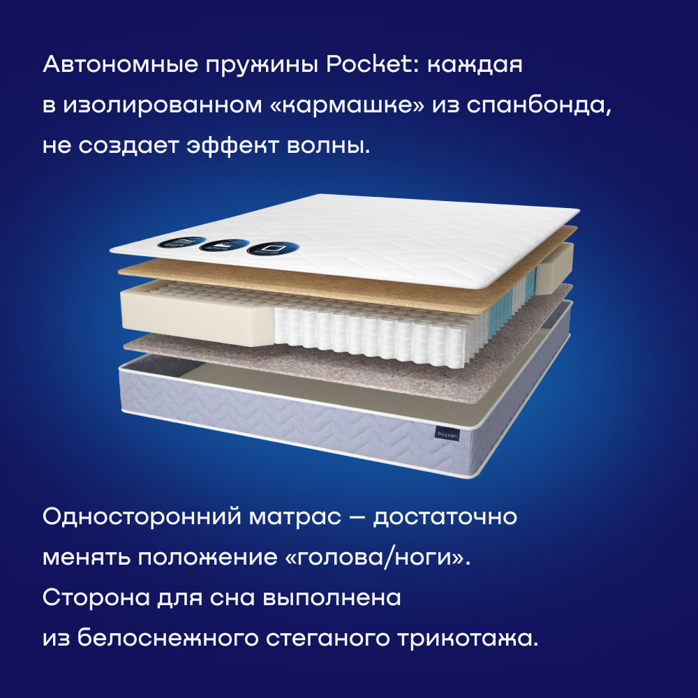 Матрас buyson BuyFeel 200х90 - фото 3