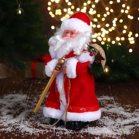 Дед мороз Зимнее волшебство «В красной шубе с посохом» 27 см