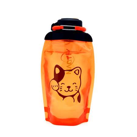 Бутылка для воды складная VITDAM оранжевая 500мл B050ORS 1406