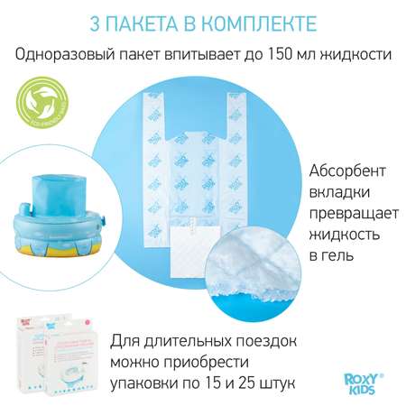 Горшок дорожный ROXY-KIDS надувной для детей PocketPotty Динозавр