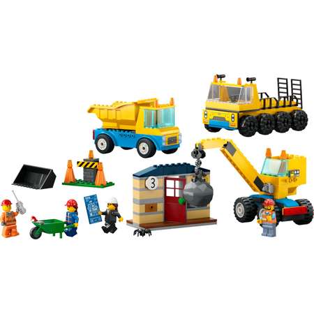 Конструктор LEGO City Construction Trucks and Wrecking Ball Crane 60391