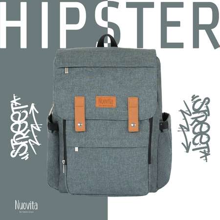 Рюкзак для мамы Nuovita CAPCAP hipster Серый