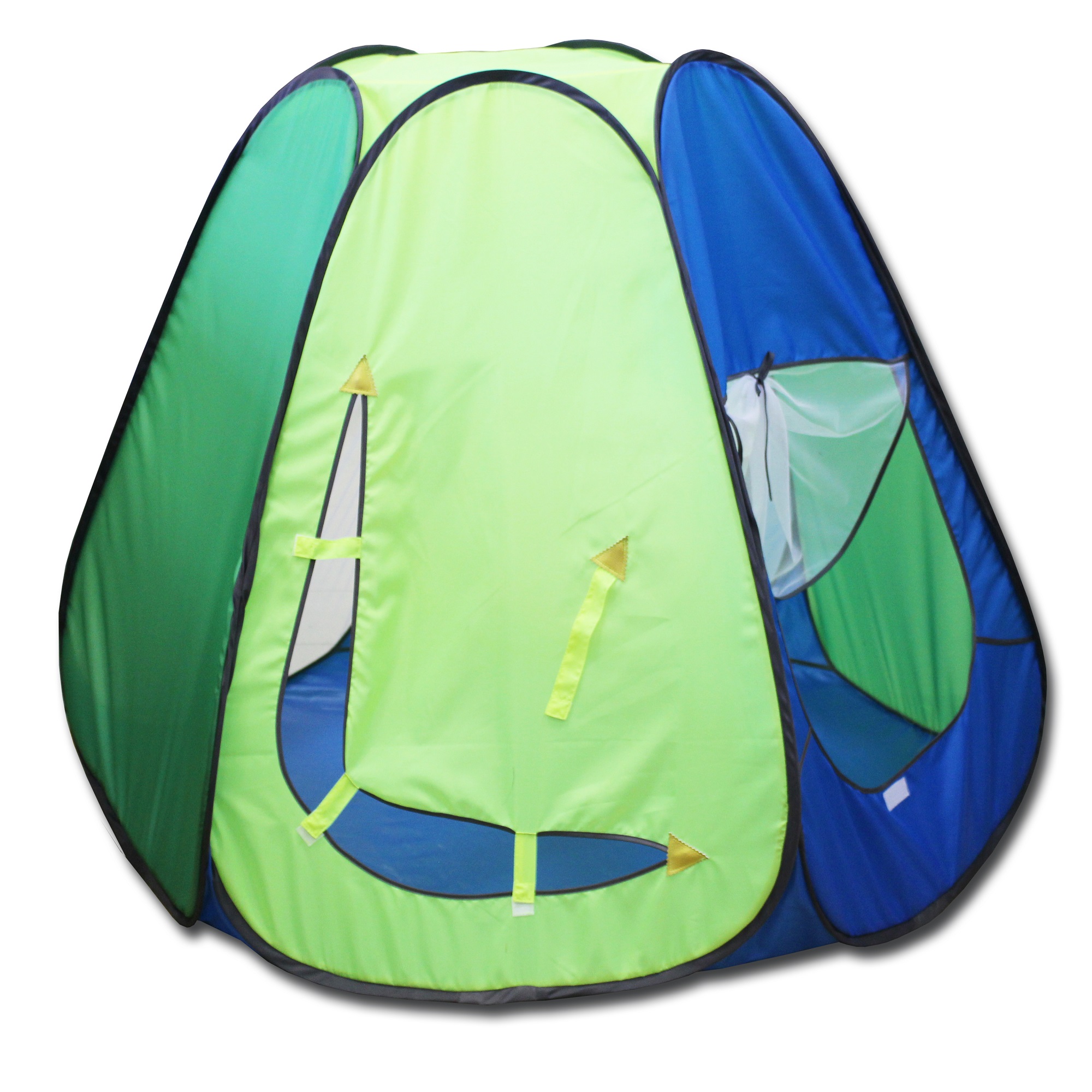 Игровая палатка Belon familia шестигранная цвет голубой яркий/зеленое яблоко/лимон/голубой 120х120х110 см - фото 1