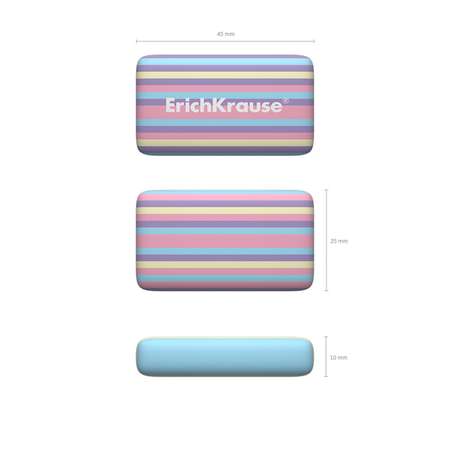 Ластик ErichKrause Pastel Lines в ассортименте 56039