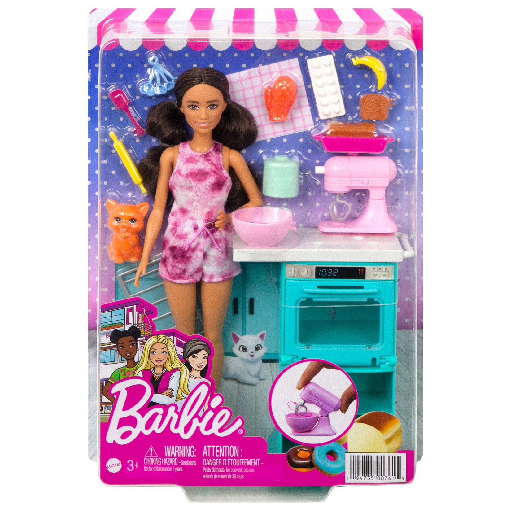 Набор игровой Barbie Пекарь HCD44 купить по цене 1899 ₽ в интернет-магазине  Детский мир