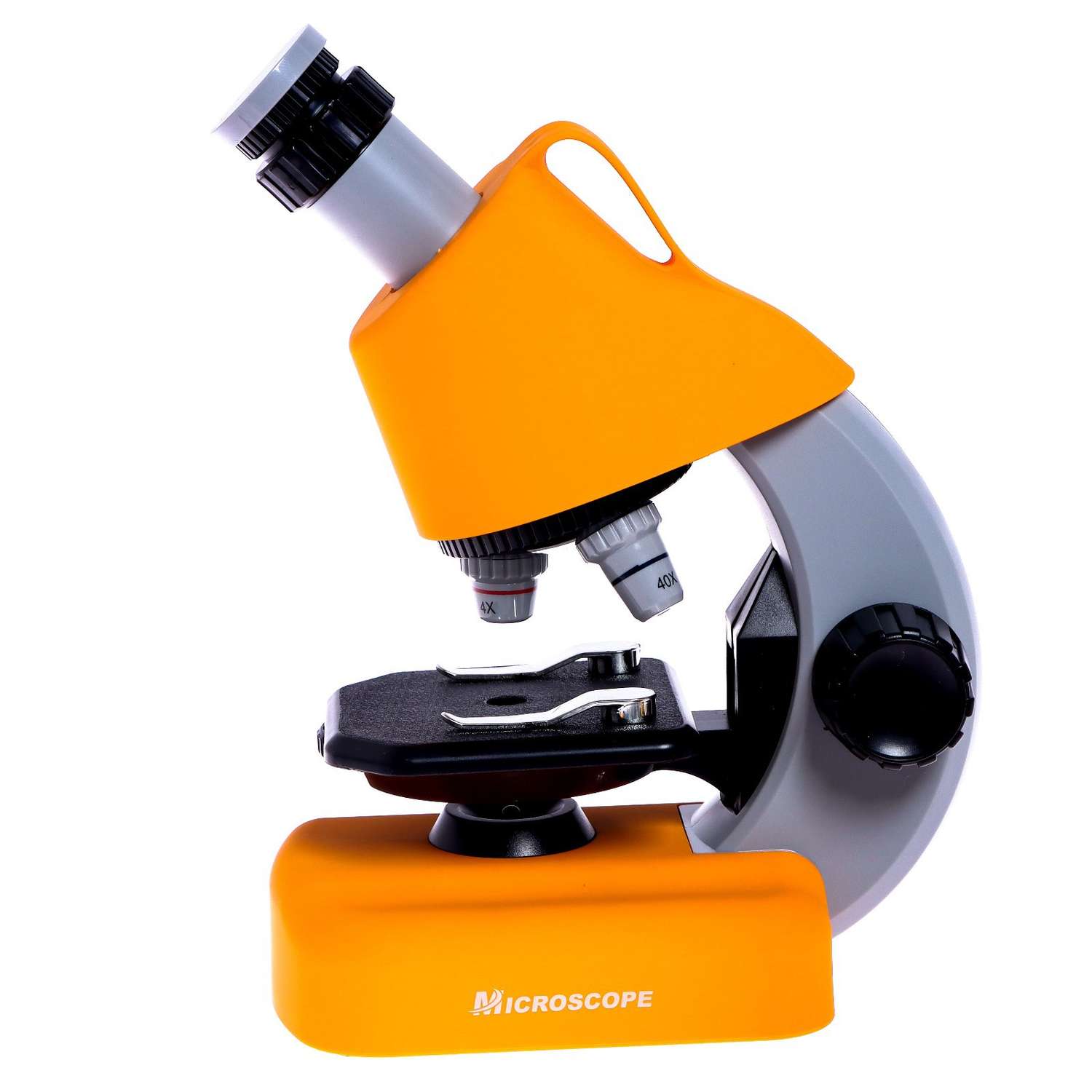Микроскоп Sima-Land детский «Юный ученый» кратность х100 х400 х1200 подсветка цвет жёлтый - фото 3