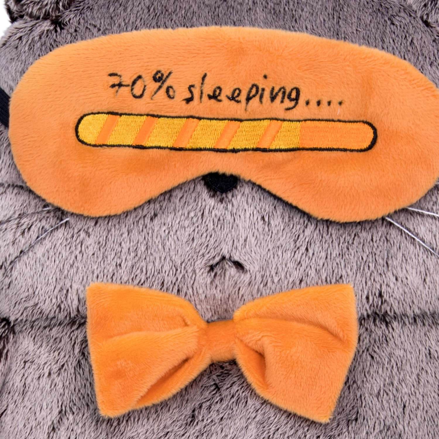Мягкая игрушка BUDI BASA Кот Басик-подушка в маске для сна 32 см Kp34-229 - фото 9