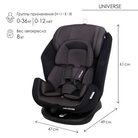 Автокресло Babyton Universe Grey 0+/1/2/3 (0-36 кг)