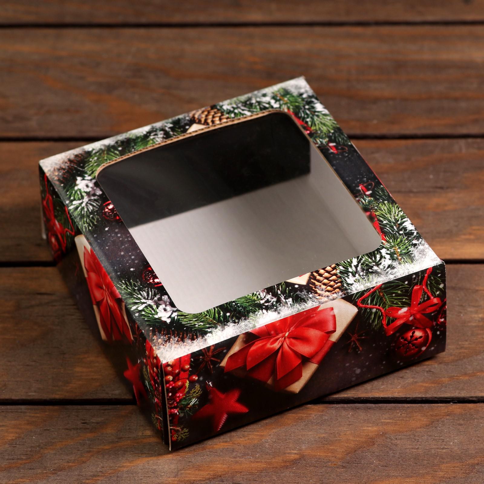 Коробка Sima-Land подарочная. крышка дно.«Волшебная ночь» 14.5×14.5×6 см - фото 3