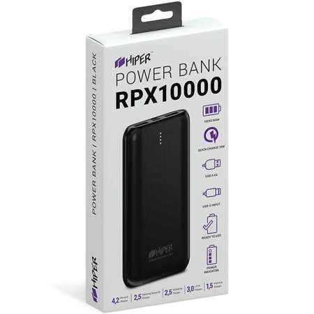 Внешний аккумулятор Hiper RPX10000 Black 10000mAh