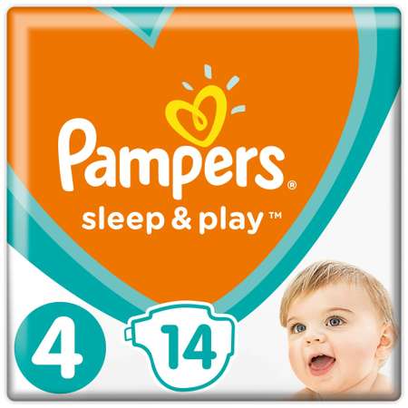 Подгузники Pampers Sleep and Play 4 9-14кг 14шт