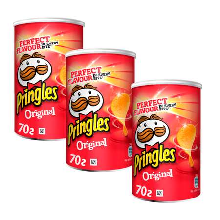 Картофельные чипсы Pringles Набор из 3 штук по 70 г Original