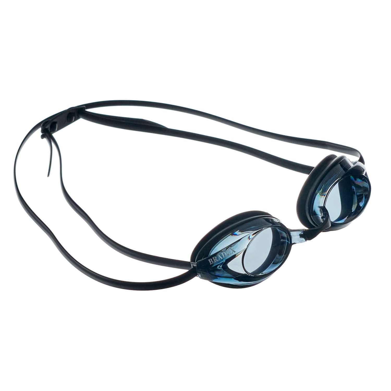 Очки для плавания Bradex серия Спорт черные c серыми линзами - фото 1
