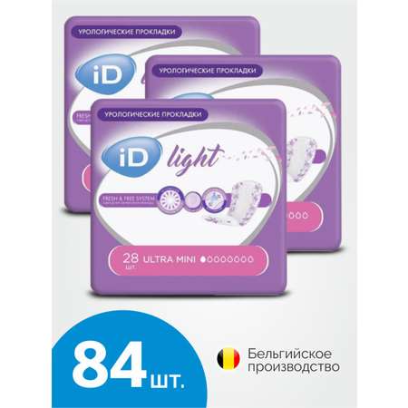 Прокладки урологические iD Light Ultra mini 84 штуки