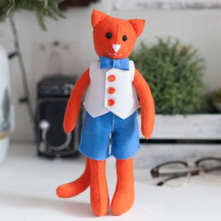 Набор для творчества Школа Талантов Игрушка из фетра Рыжий кот