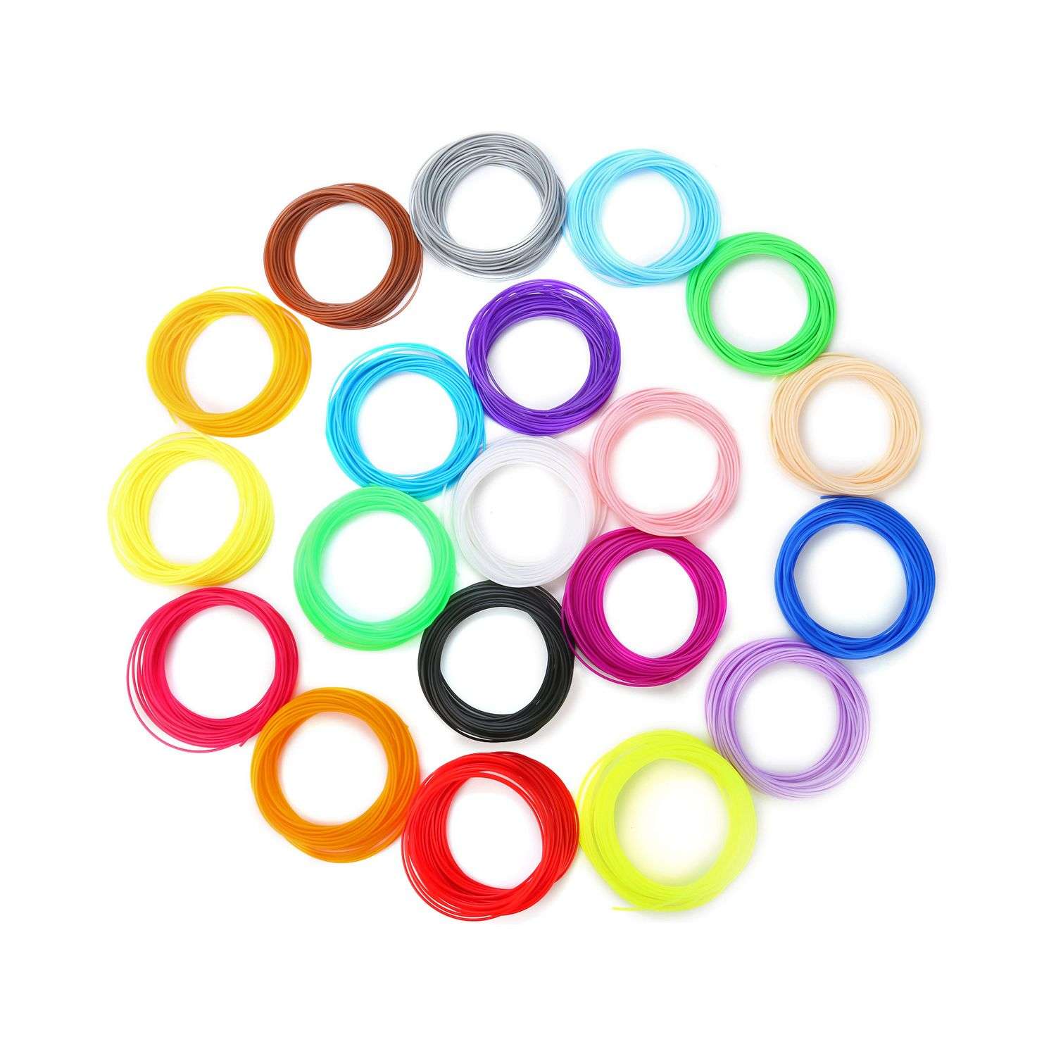 Пластик для 3D ручки Uniglodis 5м 20 цветов - фото 1
